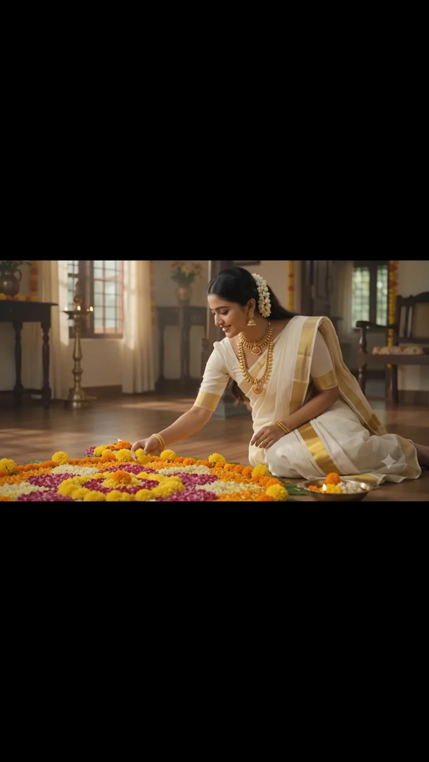 Alankara Onam styling with traditional wear and jewellery