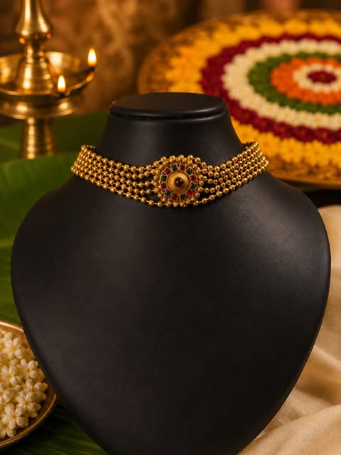 Alankara choker and necklace collection shared on August 12, 2026